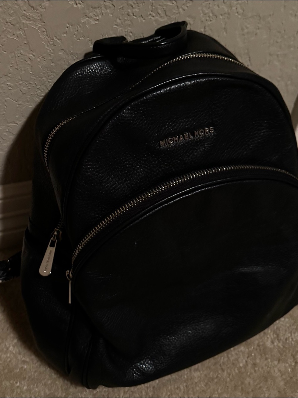 Michael Kors Black Leather Backpack - Sleek Everyday Bag